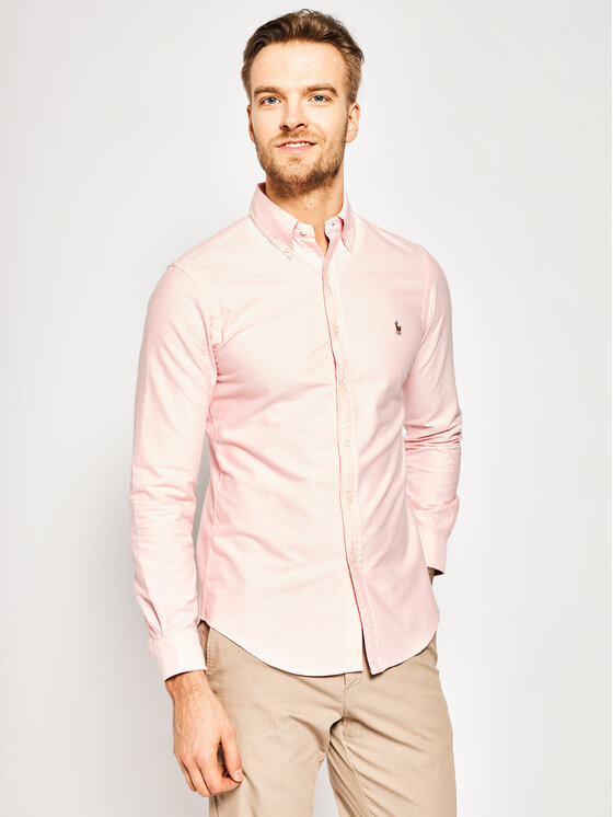 Ralph Lauren Polo Koszula Core Replen 710549084 Różowy Slim Fit