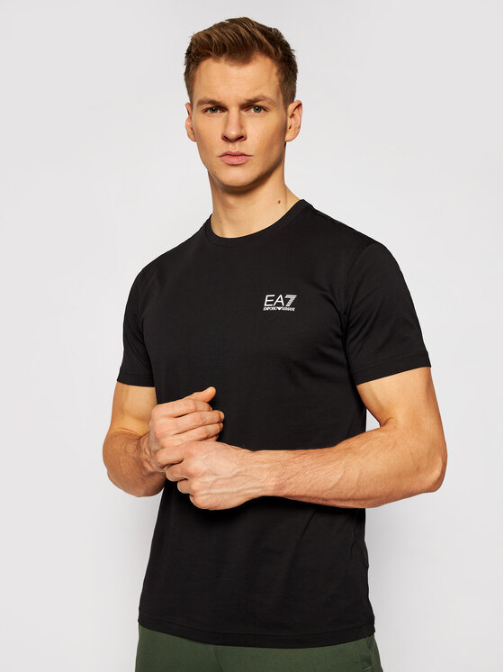 Emporio Armani EA7 T-Shirt 8NPT51 PJM9Z 1200 Czarny Regular Fit