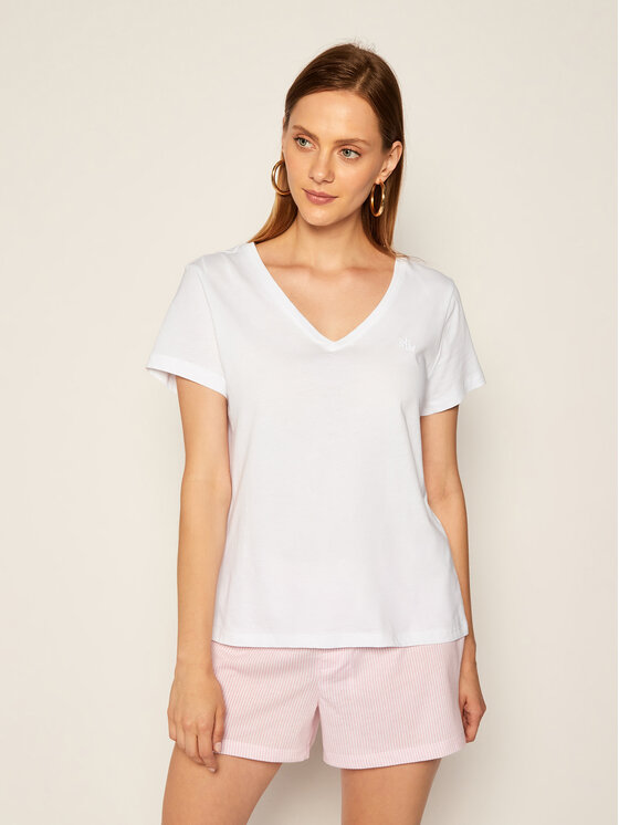 Ralph Lauren Lauren T-Shirt I811527 Biały Regular Fit