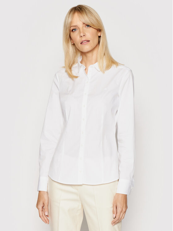 Marc O'Polo Koszula B01 1457 42563 Biały Slim Fit