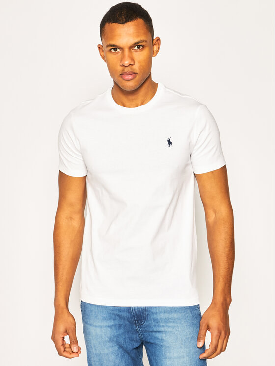 Ralph Lauren Polo T-Shirt Bsr 710680785 Biały Custom Slim Fit