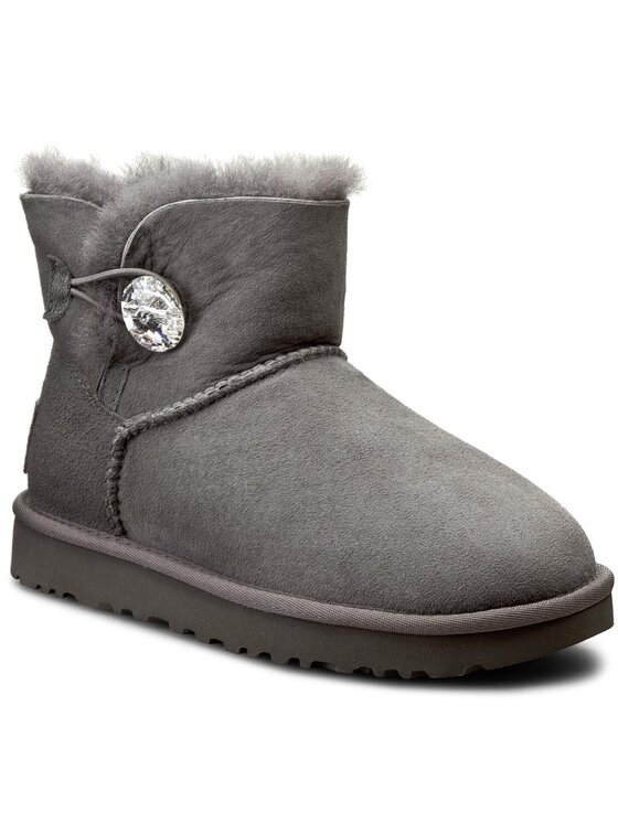 Ugg Buty W Mini Bailey Button Bling 1016554 Szary