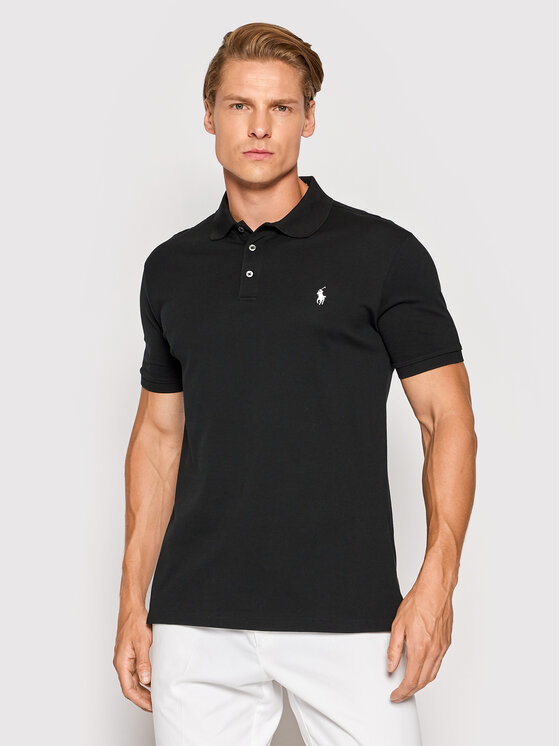 Ralph Lauren Polo Polo 710541705 Czarny Slim Fit