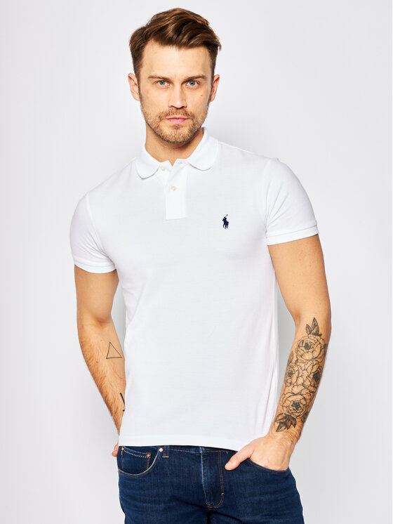 Ralph Lauren Polo Polo Core Replen 710548797 Biały Slim Fit