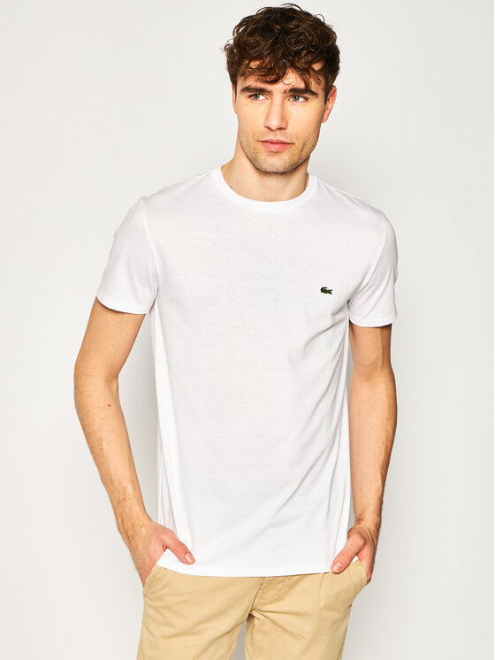 Lacoste T-Shirt TH6709 Biały Regular Fit