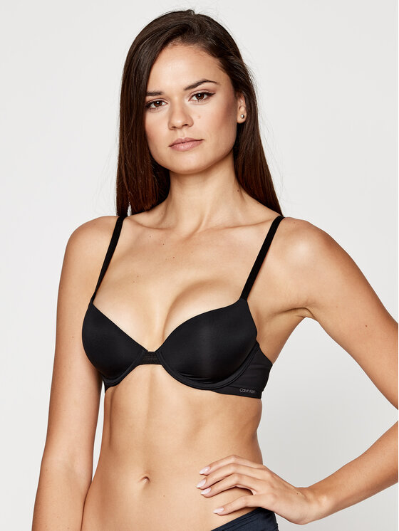 Calvin Klein Underwear Biustonosz z fiszbiną Lighty Lined Demi 000QF9005E Czarny