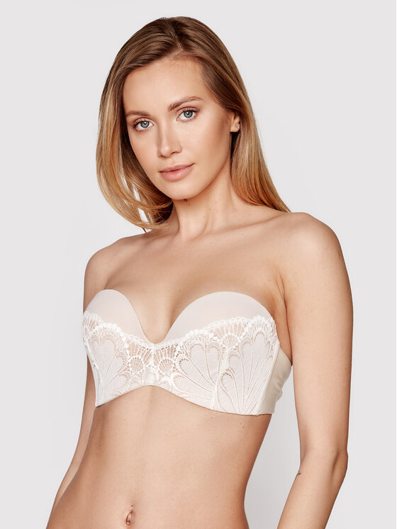 Wonderbra Biustonosz bardotka WB00031U Beżowy