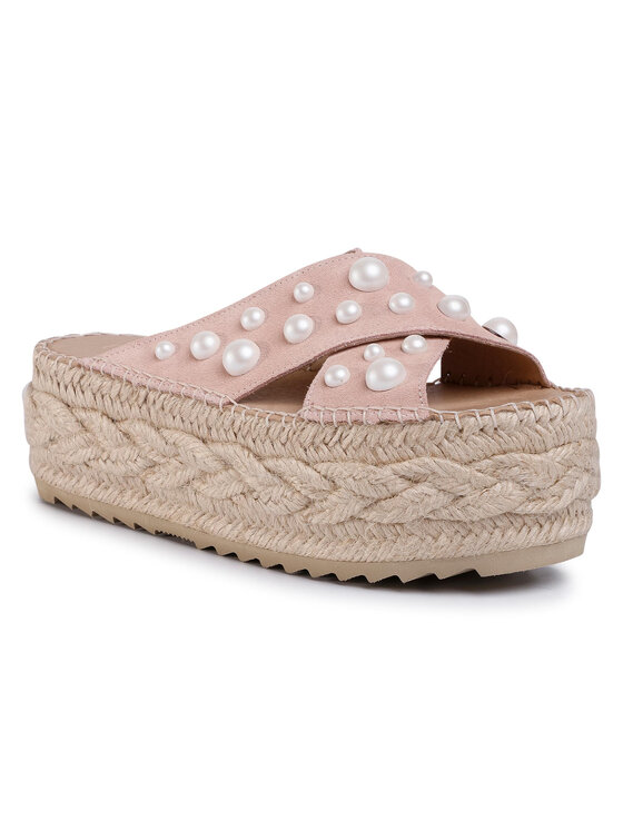 Eva Minge Espadryle EM-14-07-000733 Różowy