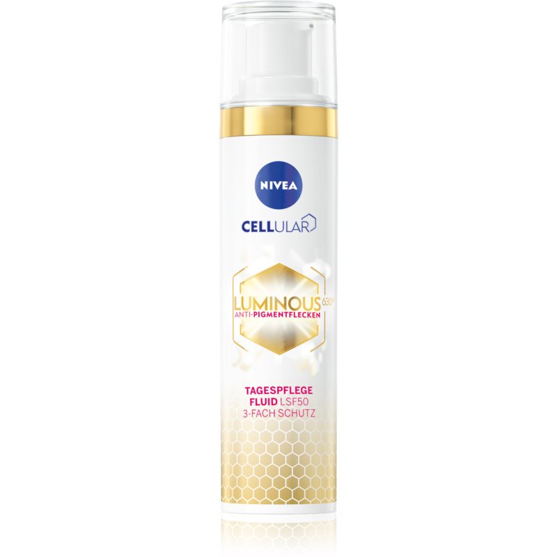 NIVEA Nivea Cellular LUMINOUS630 płyn do pielęgnacji dziennej (40 ml), nawilżający płyn anty-pigmentowy z LSF 50, krem na dzień dla równomiernego wyglądu skóry