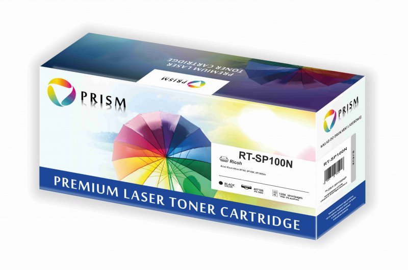 Zdjęcia - Wkład drukujący PRISM Ricoh Toner SP100 407166 Black 1,2K 100 New 