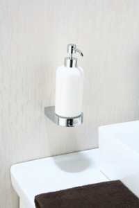 Blue Water LIW-56072 materiał mosiądz wykończenie chrom biały pojemnik dozwnika wykonany z porcelany