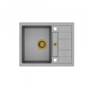 QUADRON MORGAN 116 szary metalik + odpływ złoty PVD (HB8210U5-G1) HB8210U5-G1