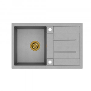 QUADRON MORGAN 111 szary metalik + odpływ złoty PVD (HB8203U5-G1) HB8203U5-G1