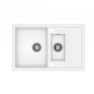 QUADRON MORGAN 156 biały metalik + odpływ stalowy (HB8224U1-BS) HB8224U1-BS