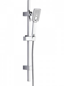 LAVEO NLQ 01AD KVADRATO Zestaw natryskowy na drążku Długość drążka: 700 mm Wymiar słuchawki: 110x65 mm Długość węża: 1500 mm Wykończenie: chrom