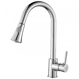 LAVEO BLD 069D DARU Bateria zlewozmywakowa stojąca z wyciąganą wylewką Jednouchwytowa Sposób montażu: stojący Głowica: 35 mm Zasięg wylewki: 229 mm Wykończenie: chrom