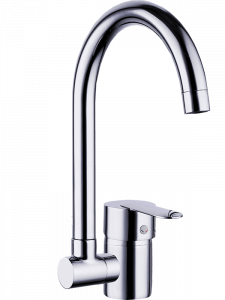 LAVEO BLD 06LD LILA Bateria zlewozmywakowa stojąca ze składaną wylewką U Jednouchwytowa Sposób montażu: stojący Głowica: 40 mm Zasięg wylewki: 183 mm Wykończenie: chrom
