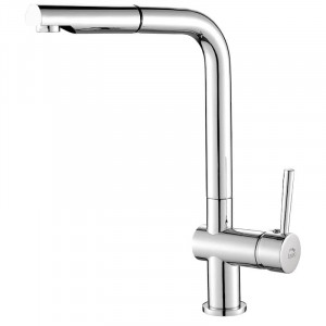 LAVEO BLZ 069D LUNA Bateria zlewozmywakowa stojąca z wyciąganą wylewką Jednouchwytowa Sposób montażu: stojący Głowica: 35 mm Zasięg wylewki: 218 mm Wykończenie: chrom