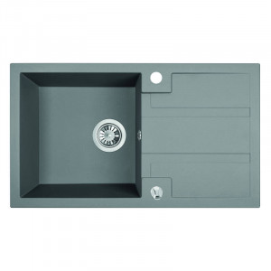 LAVEO SBB 511T BARBADOS Zlewozmywak granitowy 1 komora z ociekaczem Wymiary: 440x760x194 mm Kolor: szary