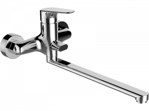 LAVEO BLX 01FD RONDO Bateria wannowa ścienna z ruchomą wylewką bez zestawu natryskowego Jednouchwytowa Sposób montażu: ścienny Głowica: 35 mm Wykończenie: chrom