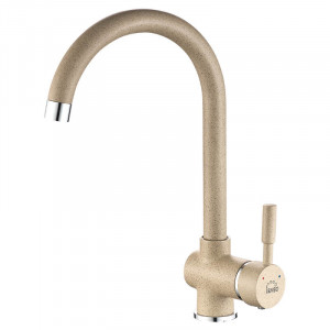 LAVEO BQX 468D LETE Bateria zlewozmywakowa stojąca z wylewką U Jednouchwytowa Sposób montażu: stojący Głowica: 35 mm Zasięg wylewki: 182 mm Wykończenie: beż