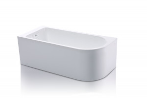 AD UPSALA LEWA 170x75 Wanna przyścienna 170cm z przelewem 170x75 LEWA (bez pleców)