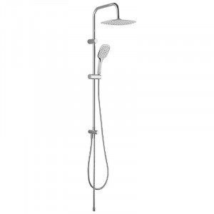 LAVEO PLZ 60KX ZORITA Kolumna natryskowa Długość drążka: 950 mm Wysokość: 1000 mm Szerokość: 250 mm Głębokość: 480 mm Wymiar słuchawki: 241x105 mm Długość węża: 1500 mm Wykończenie: biały/chrom