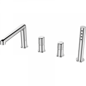 LAVEO BAO 014D PRETTO Bateria wannowa 4-otworowa Jednouchwytowa Sposób montażu: stojący Głowica: 30 mm Wykończenie: chrom