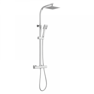 LAVEO PLC 00TD CALLA Kolumna natryskowa z baterią termostatyczną Długość drążka: 860-1370 mm Wysokość: 860-1370 mm Szerokość: 430 mm Głębokość: 425 mm Wymiar słuchawki: ? 85 mm Długość węża: 1500 mm Wykończenie: chrom