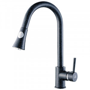 LAVEO BLD 769D DARU Bateria zlewozmywakowa stojąca z wyciąganą wylewką Jednouchwytowa Sposób montażu: stojący Głowica: 35 mm Zasięg wylewki: 229 mm Wykończenie: czarne