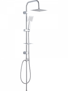 LAVEO PL5 00KX DROP Kolumna natryskowa Długość drążka: 950 mm Wysokość: 1000 mm Szerokość: 200 mm Głębokość: 440 mm Wymiar słuchawki: 80x80 mm Długość węża: 1500 mm Wykończenie: chrom