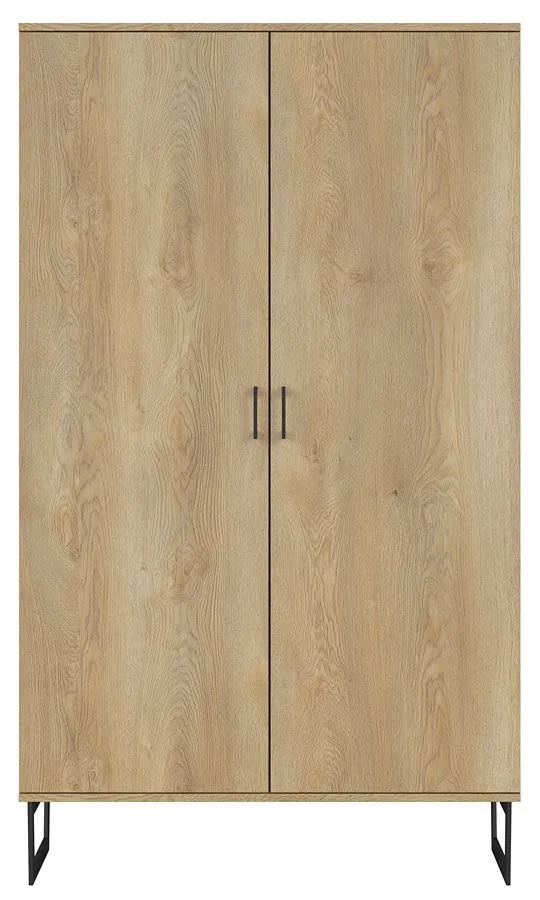 Szafa dębowa z drążkami i półkami M5-M22