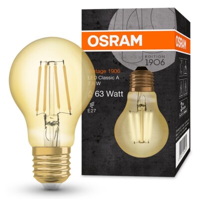 Candellux Żarówka LED E27 7,5W 865LM 2500K VINTAGE A63 OSRAM 3693359