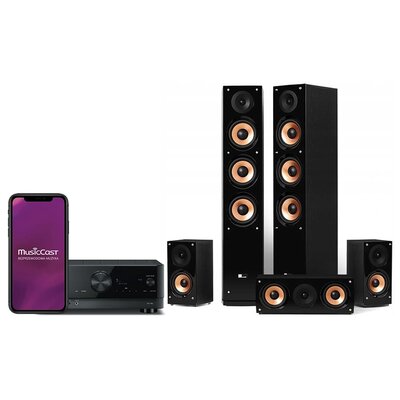 Yamaha RX-V4A +  Pure Acoustics NOVA 8 NOVA 6 czarny