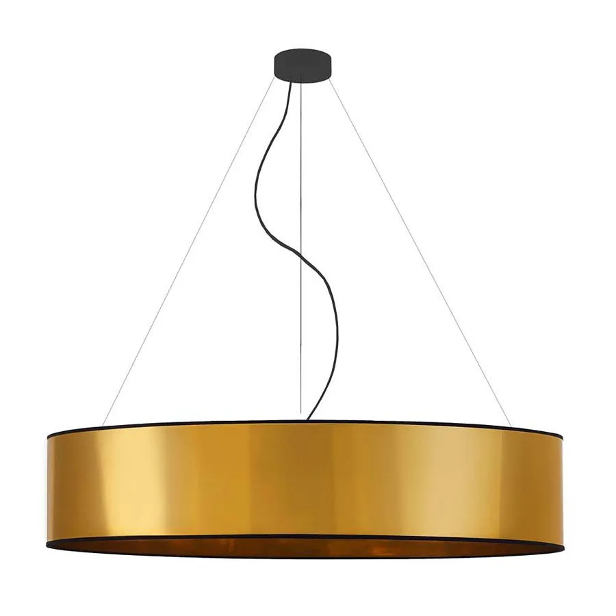 Złota lampa wisząca z okrągłym abażurem 100 cm - EX326 Z0-S75