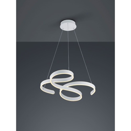 Trio Francis 371310131 lampa wisząca zwis 1x52W LED 3000K biały mat