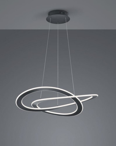 Trio OAKLAND Antracyt LED ściemnialna 52W 3000K Lampa wisząca 321710142