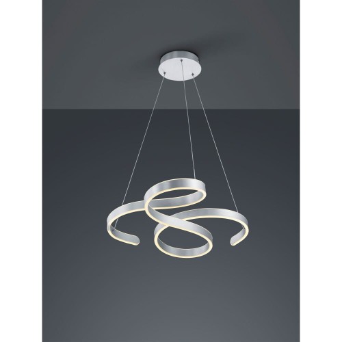 Trio Leuchten Designerska lampa wisząca ze stali z 3-stopniowym ściemnianiem LED - Frank