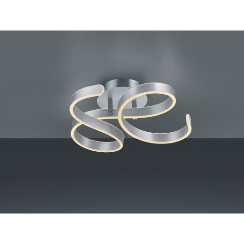 Trio Leuchten Designerska lampa sufitowa ze stali z 3-stopniowym ściemnianiem LED - Frank