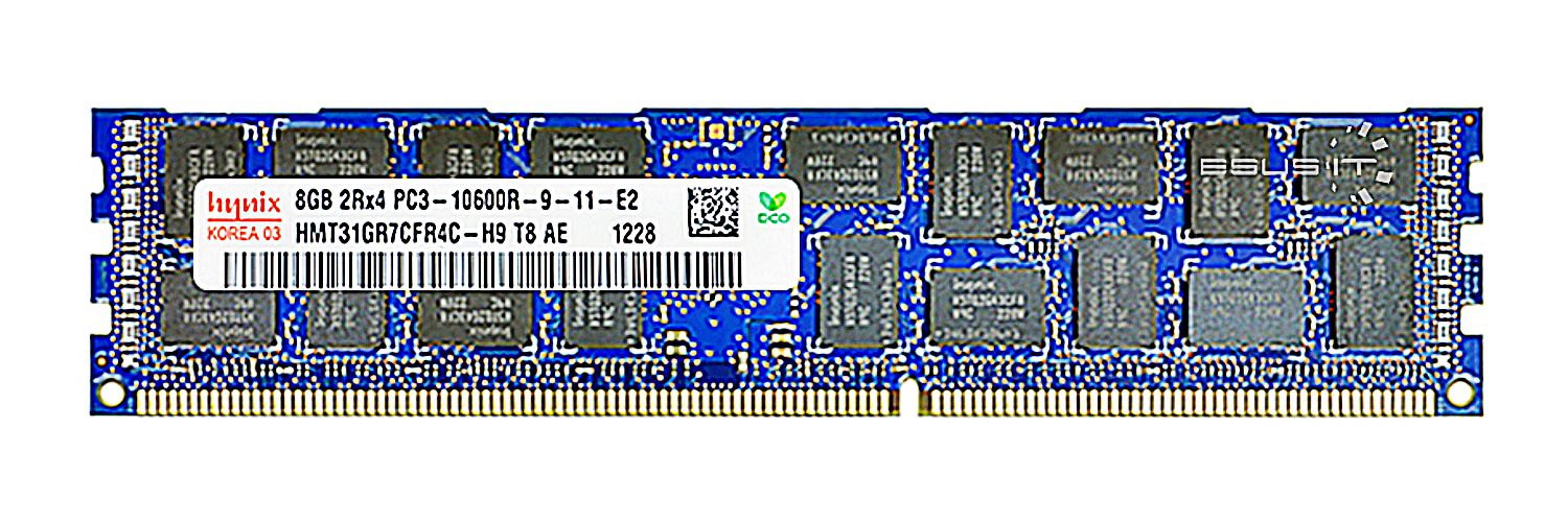 Pamięć RAM 1x 8GB Hynix ECC REGISTERED DDR3  1333MHz PC3-10600 RDIMM | HMT31GR7CFR4C-H9