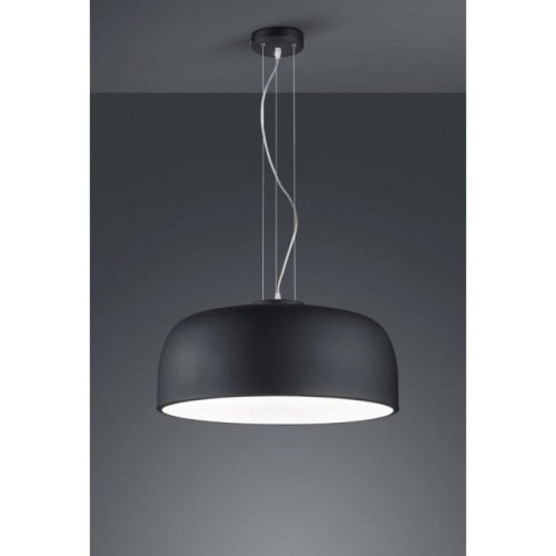 Trio Leuchten W matowej czerni lampa wisząca Baron, 52 cm
