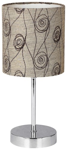 Candellux Lampka nocna EMILY 41-26729 abażurowa Lampa stołowa wzorki beżow