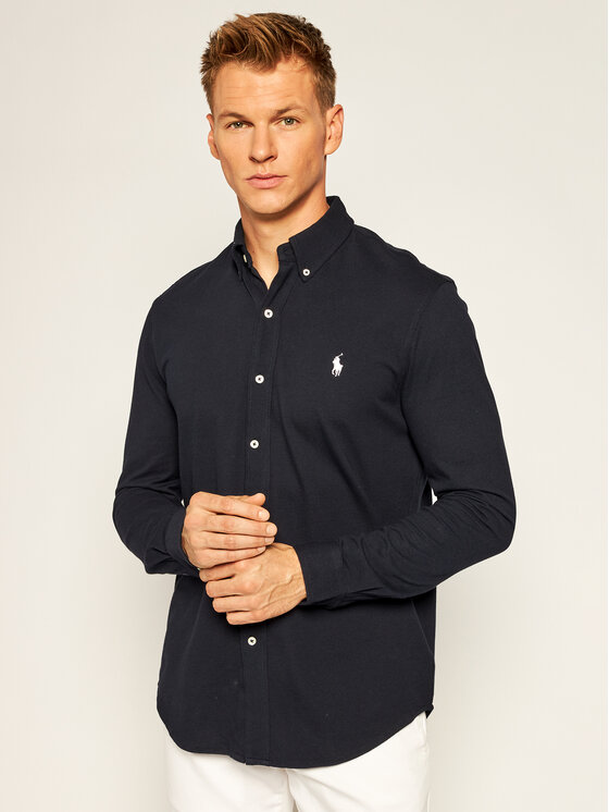 Ralph Lauren Polo Koszula 710654408016 Granatowy Regular Fit