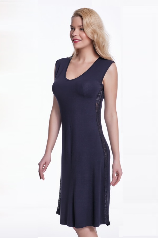 Bambusowa koszula nocna damska BRIA Czarny XL