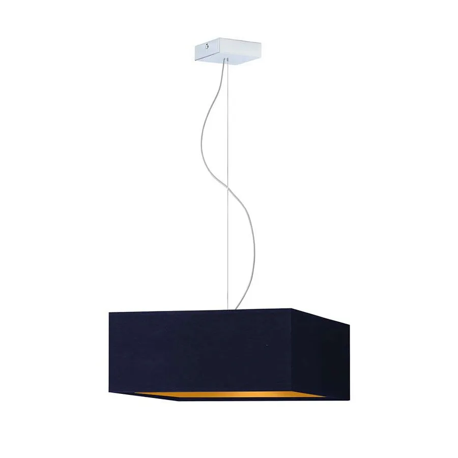 Lampa wisząca z abażurem na stalowym stelażu - H9-W01