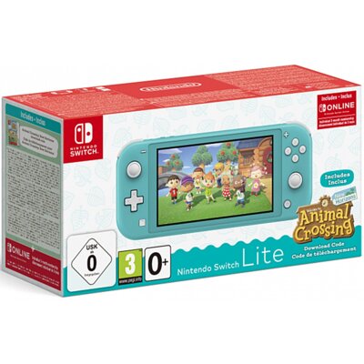 Nintendo Switch Lite Turkusowy + Kod Animal Crossing New Horizons + 3M Online