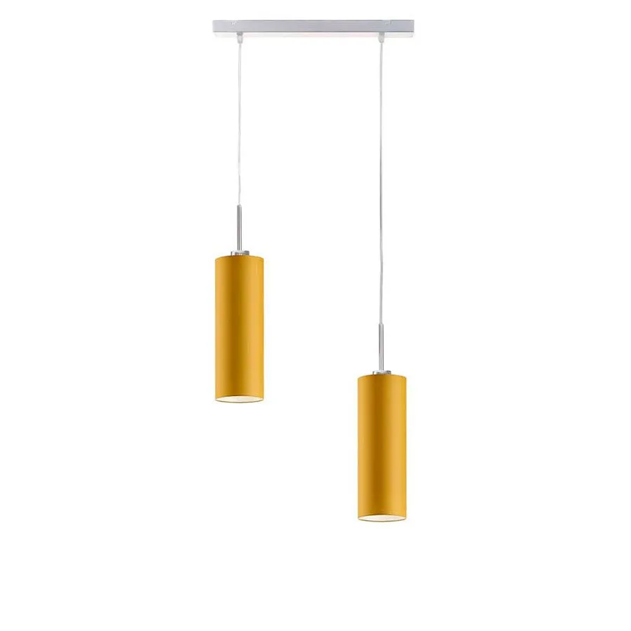 Podwójna lampa wisząca ze stalowym stelażem 18 kolorów B9-G84