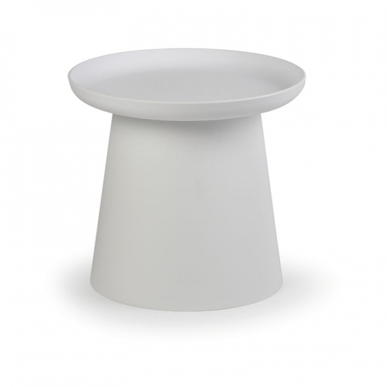 B2B Partner Plastikowy stolik kawowy FUNGO średnica 500 mm, biały 413000