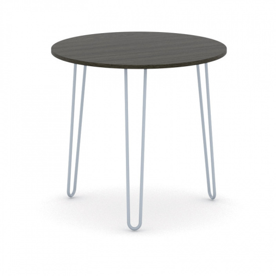 B2B Partner Okrągły stół konferencyjny SPIDER, średnica 800 mm, szaro-srebrny stelaż, blat wenge 498043