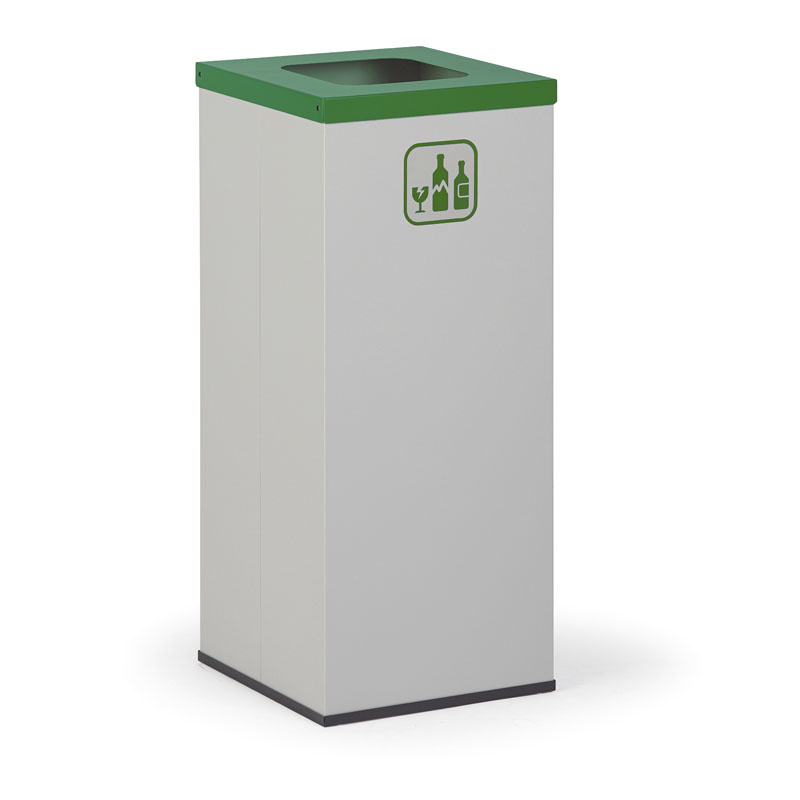 Alfa 3 Wewnętrzny kosz do segregacji śmieci, 50 l, bez wewnętrznego pojemnika, szary/zielony 1262590
